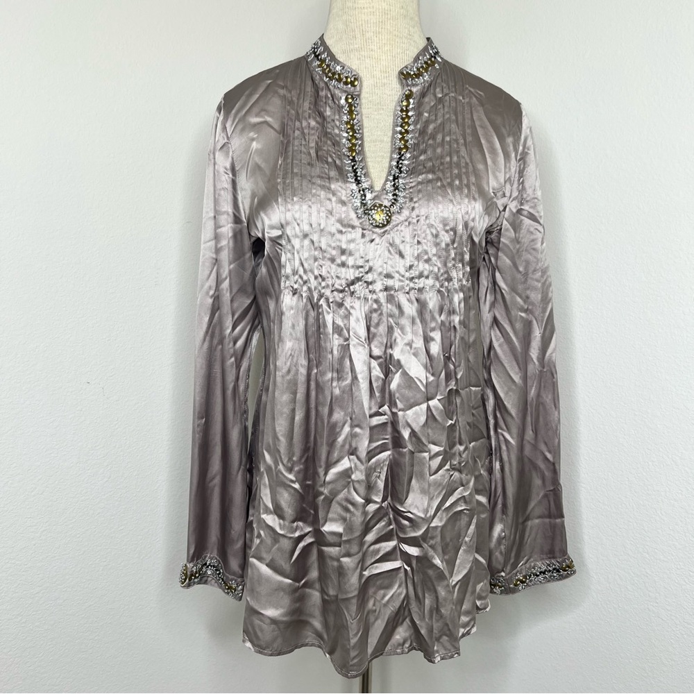 🔹 Sundance Beaded Silk Shirt